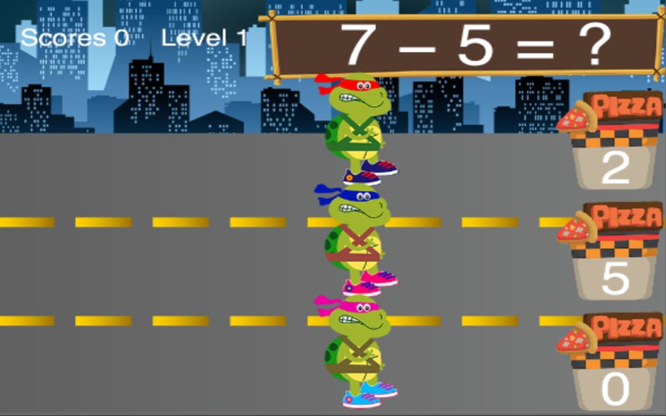 description this math games for ninja turtles run free game