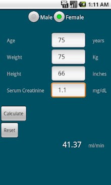 Renal Function Calculator