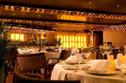 Plan a quiet, romantic meal at Chef's Art Steakhouse, on deck 12 of Carnival Dream.