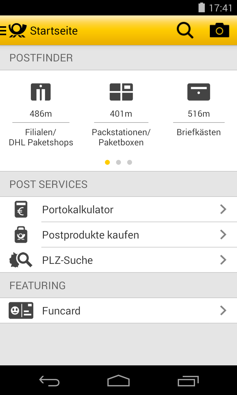 Post mobil Screen 1