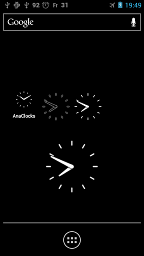 Analog clock widgets