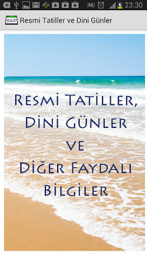 Resmi Tatiller ve Dini Günler