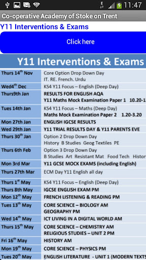 CAS Y11 Interventions