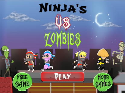 Ninja Rooftop Zombie Run Pro