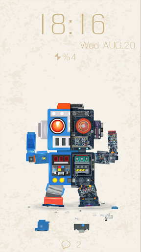 【免費個人化App】Robot Bobby Live Locker Theme-APP點子