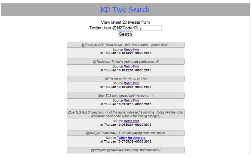 KD Twitter User Search