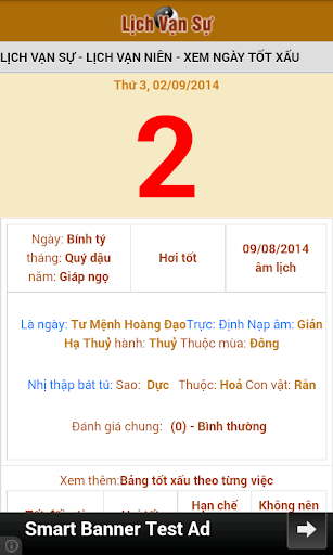 Lịch Vạn Sự Xem Ngày Tốt Xấu