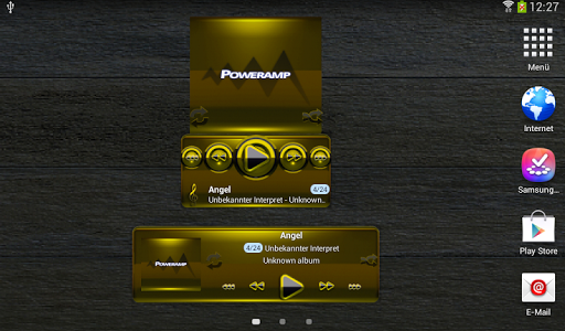 【免費音樂App】Poweramp widget BLACK YELLOW-APP點子