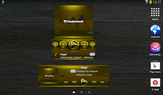 Poweramp widget BLACK YELLOW