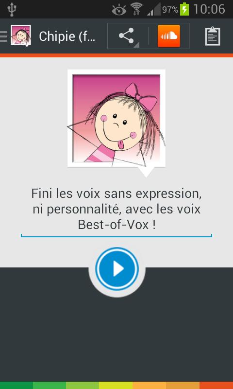 Android application Chipie voice (French) screenshort