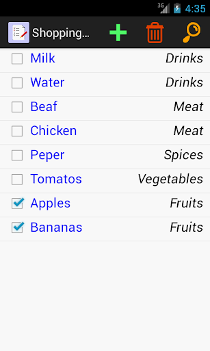 Shopping Easy List