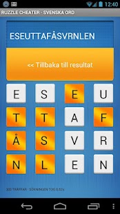 Ruzzle Cheater - Swedish words Screenshots 3
