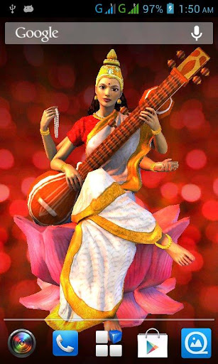 3D Saraswati Live Wallpaper