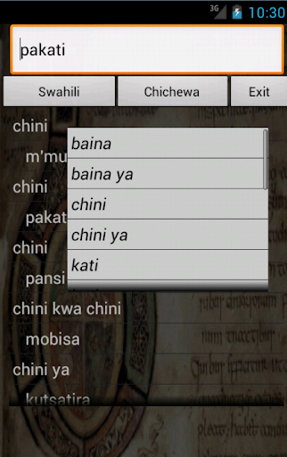Swahili Chichewa Dictionary