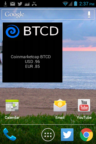 BitcoinDark BTCD Market Widget