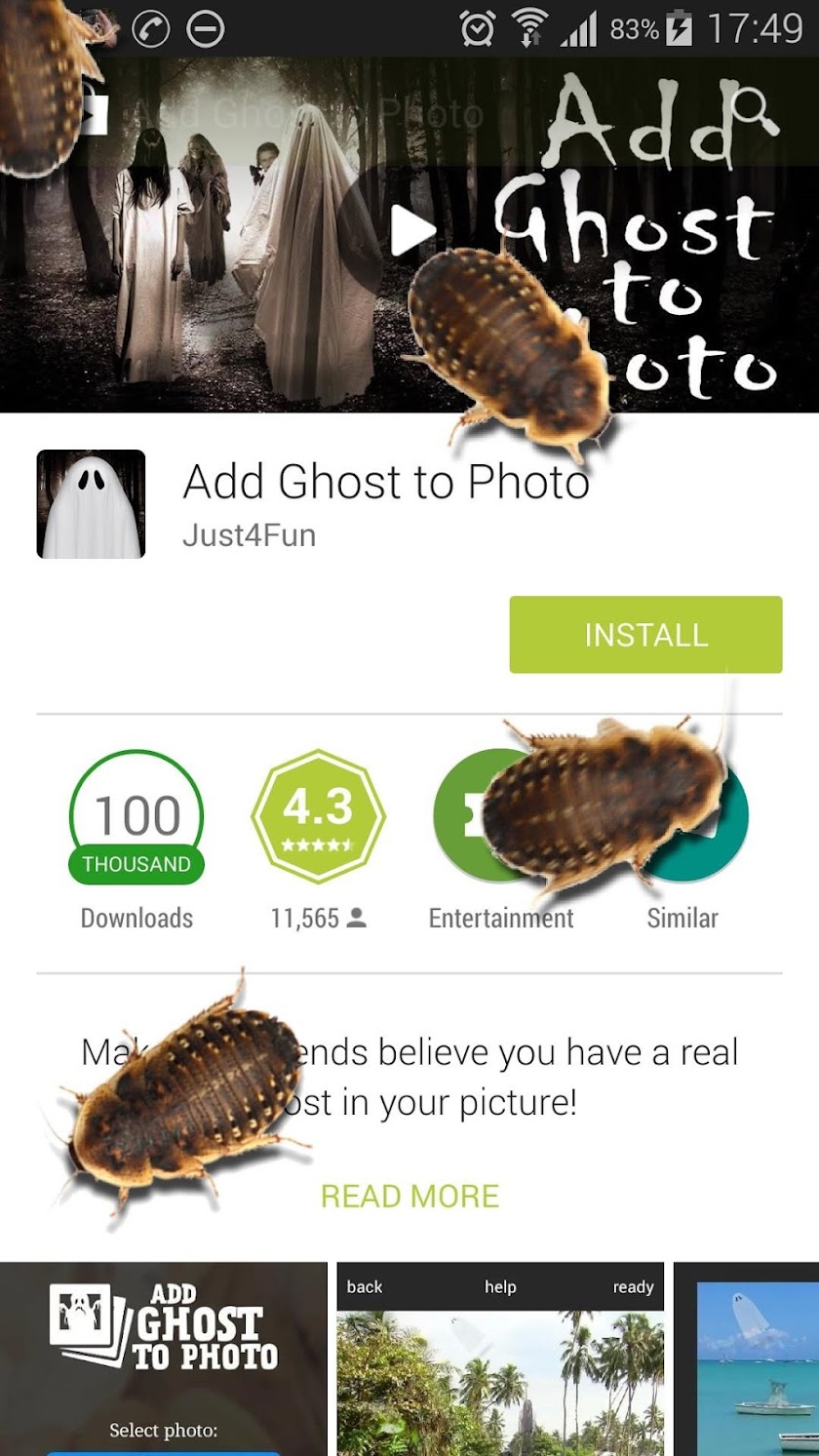 Bug in Phone funny joke Screen 3