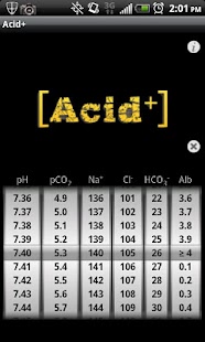 Android application Acid Plus - The ABG Calculator screenshot