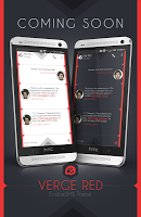 EvolveSMS Theme - Verge Red APK تصویر نماگرفت #1