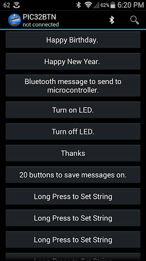 PIC32BTN Bluetooth control