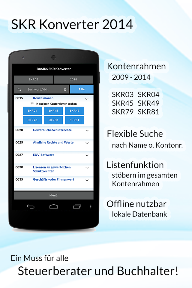 SKR Konverter (Kontenrahmen) Screen 1