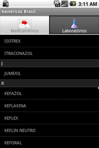 Android application Genéricos Brasil screenshort