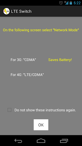 LTE Switch - Battery Saver