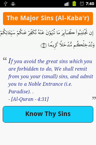 Major Sins In Islam