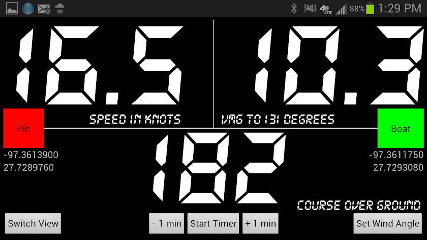 SailBot Sailing Instrument Screen 2