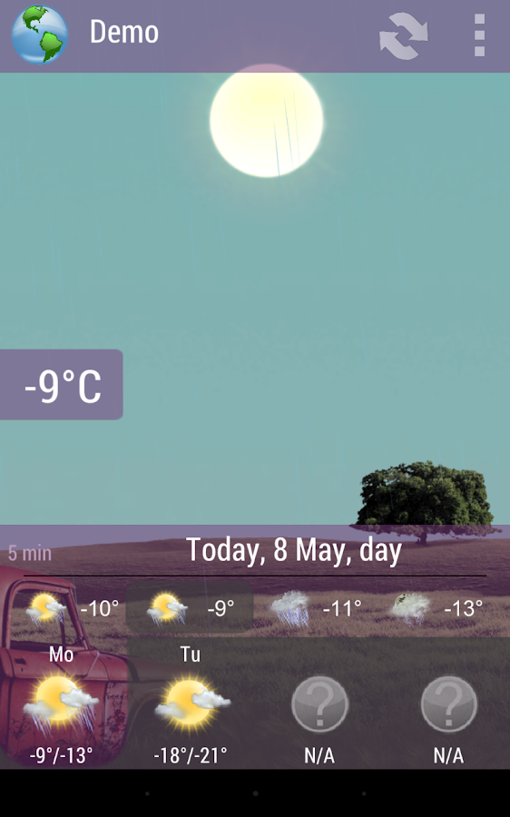 Animated Weather Widget&Clock-screenshot