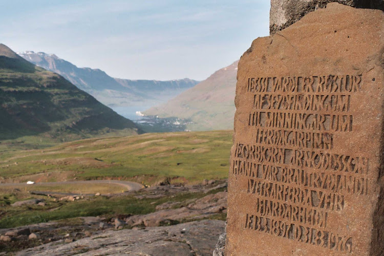 Viking rune near Auster-Skaftafellssysia, Iceland. 